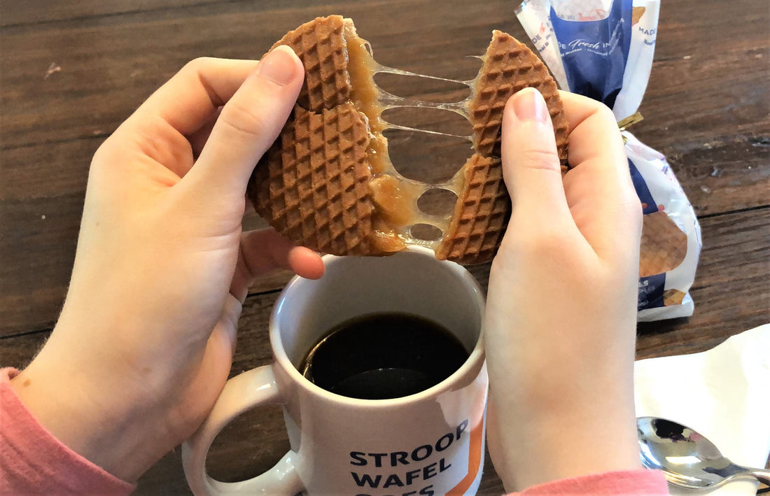 Stroopwafel Caramel Threads from a 3Bros Stroopwafel