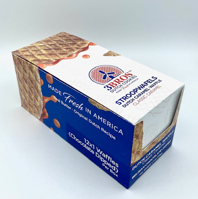 Chocolate Dipped Stroopwafel Variety Box — 4 Irresistible Flavors - Case of 16 singles