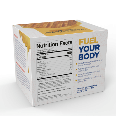 Honey Booster Energy Waffles - 8 count
