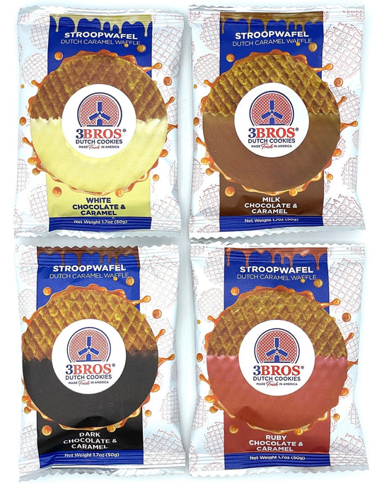 Chocolate Dipped Stroopwafel Variety Box — 4 Irresistible Flavors
