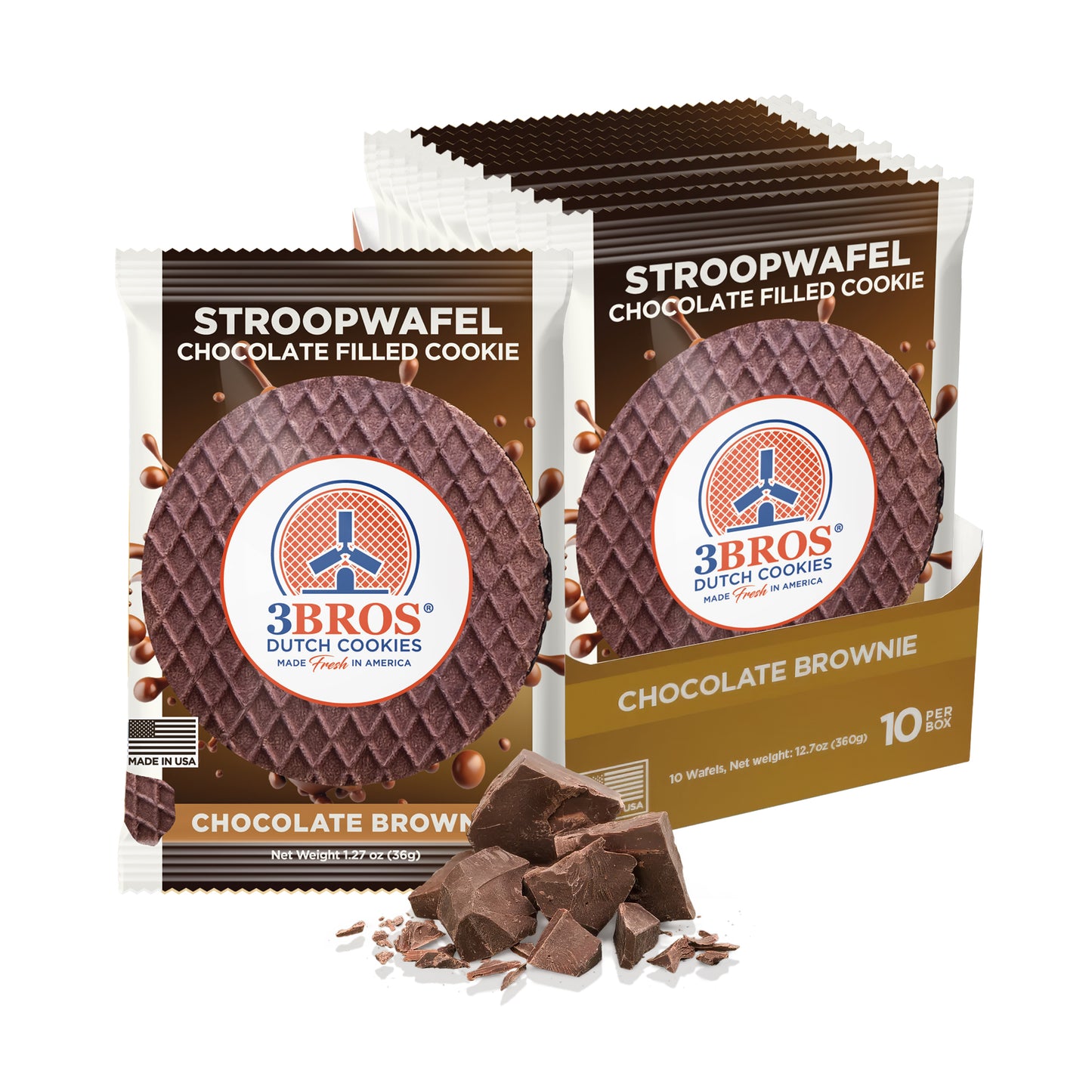 3Bros Chocolate Brownie Stroopwafel