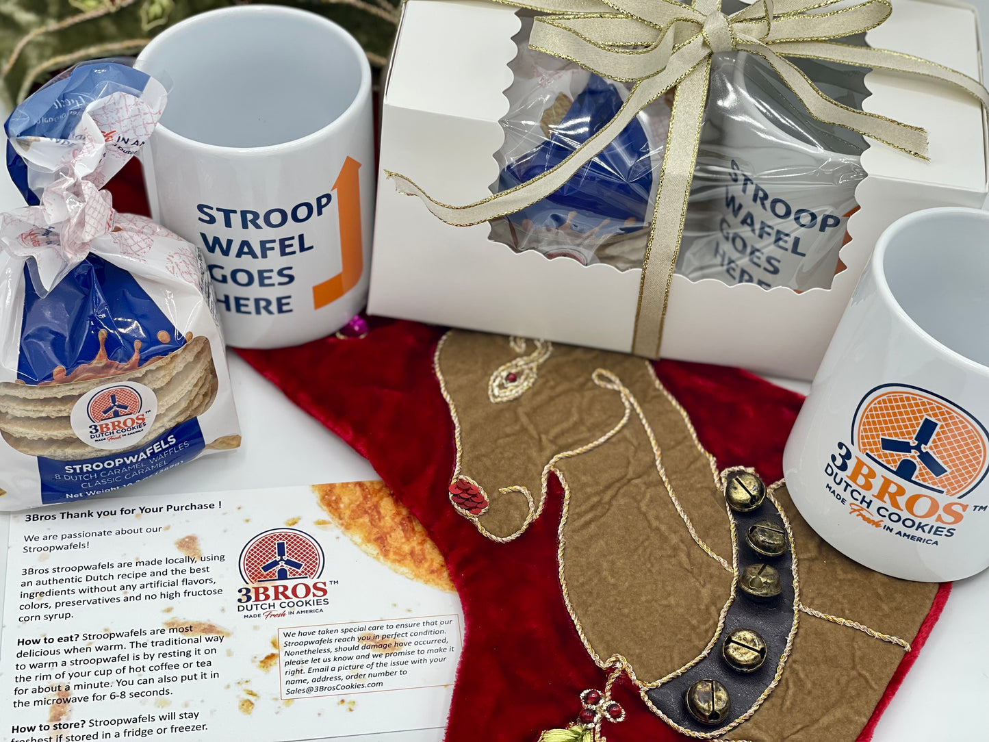 3Bros Cookie Gift Box: Stroopwafel 8-pack & Mug