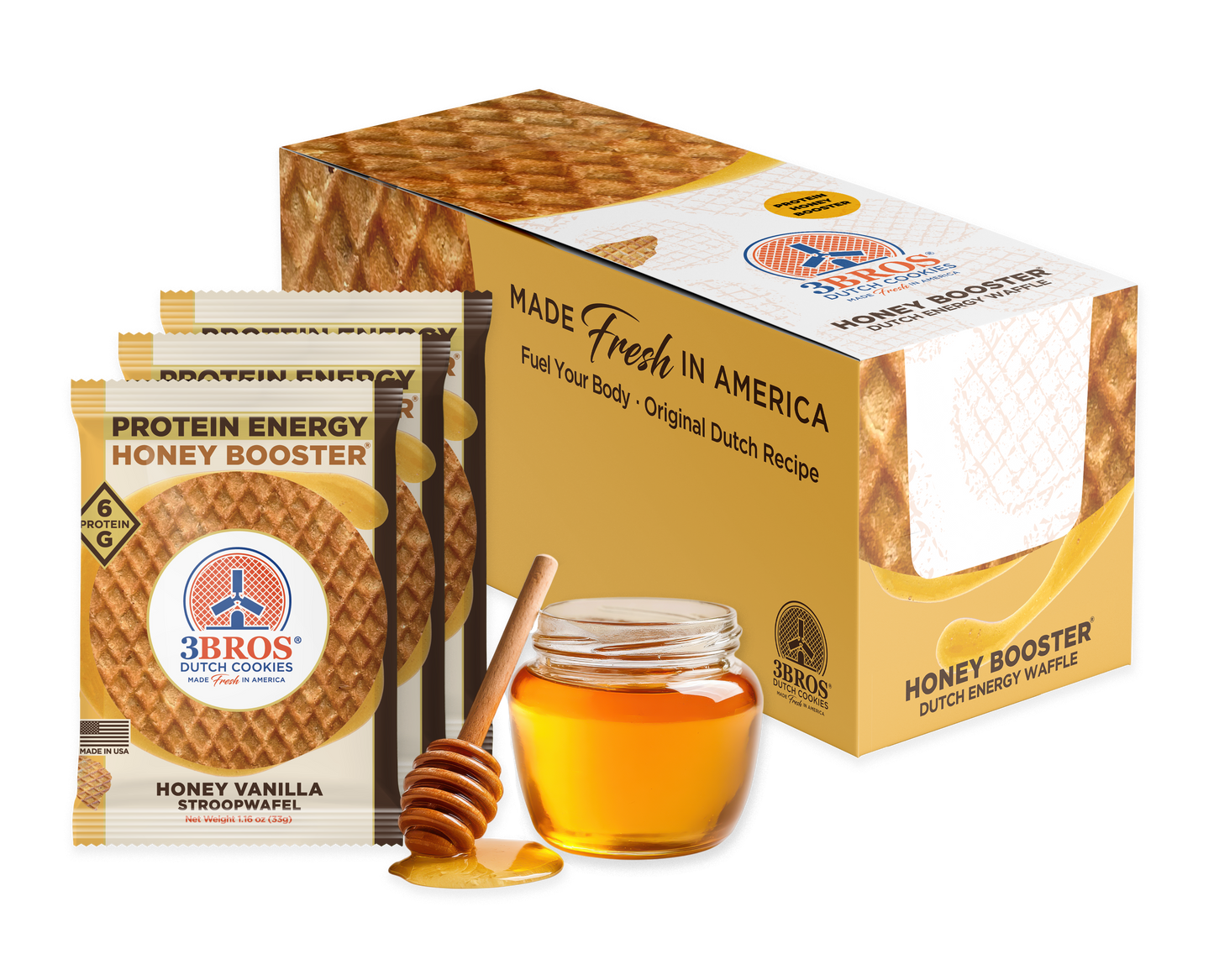 Protein Energy Honey Booster Stroopwafel