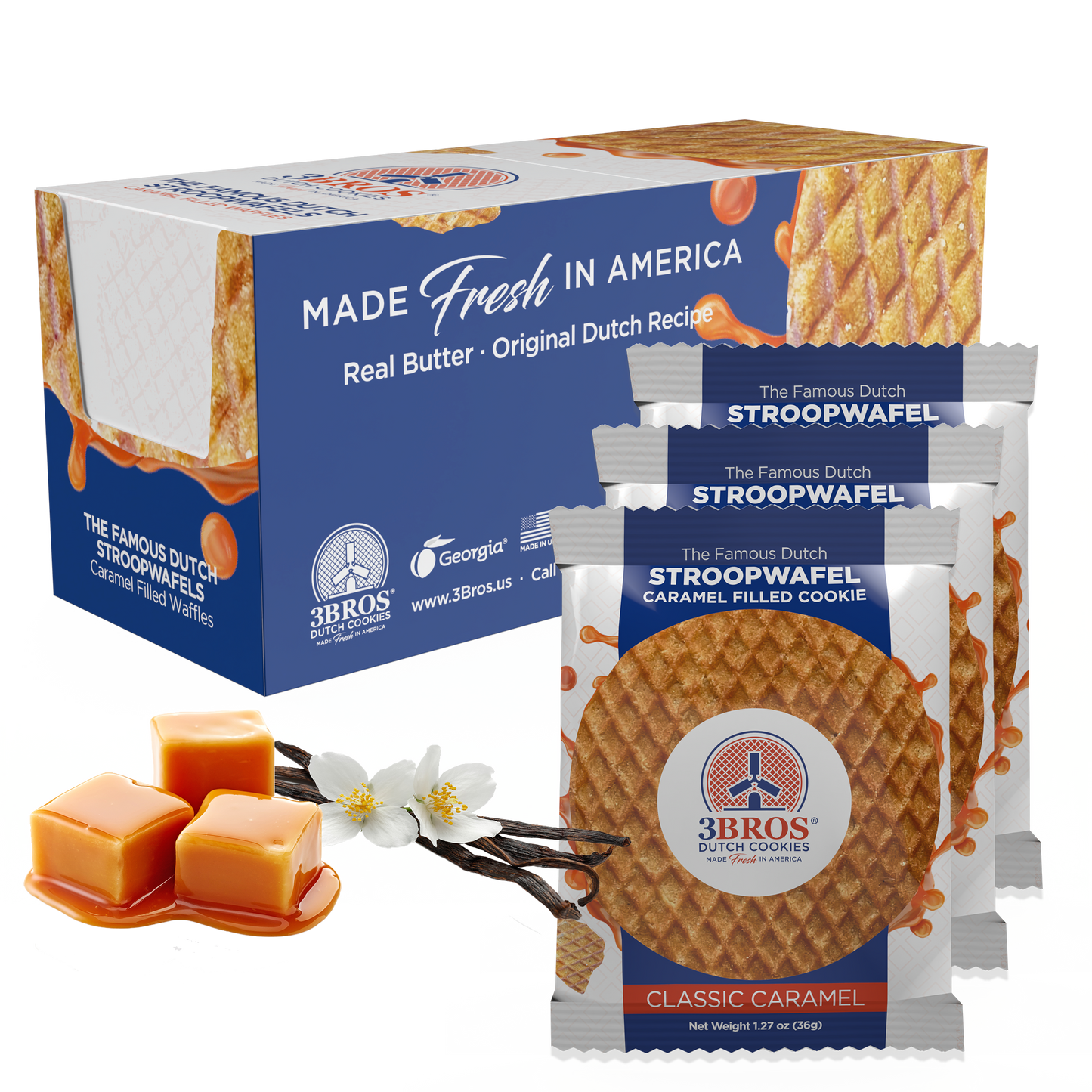 Classic Caramel Stroopwafel - 20 single packs