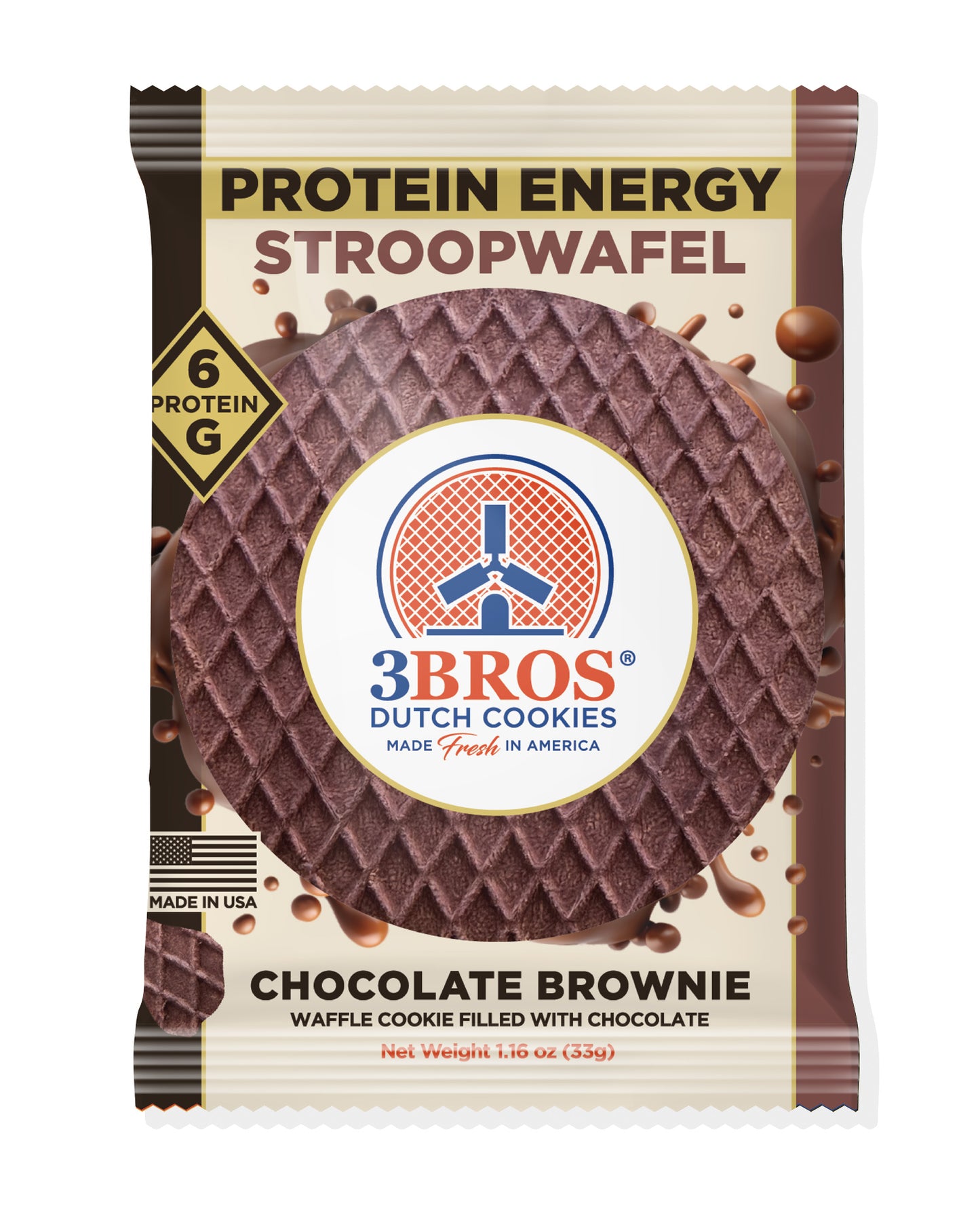 Protein Energy Chocolate Brownie Stroopwafel