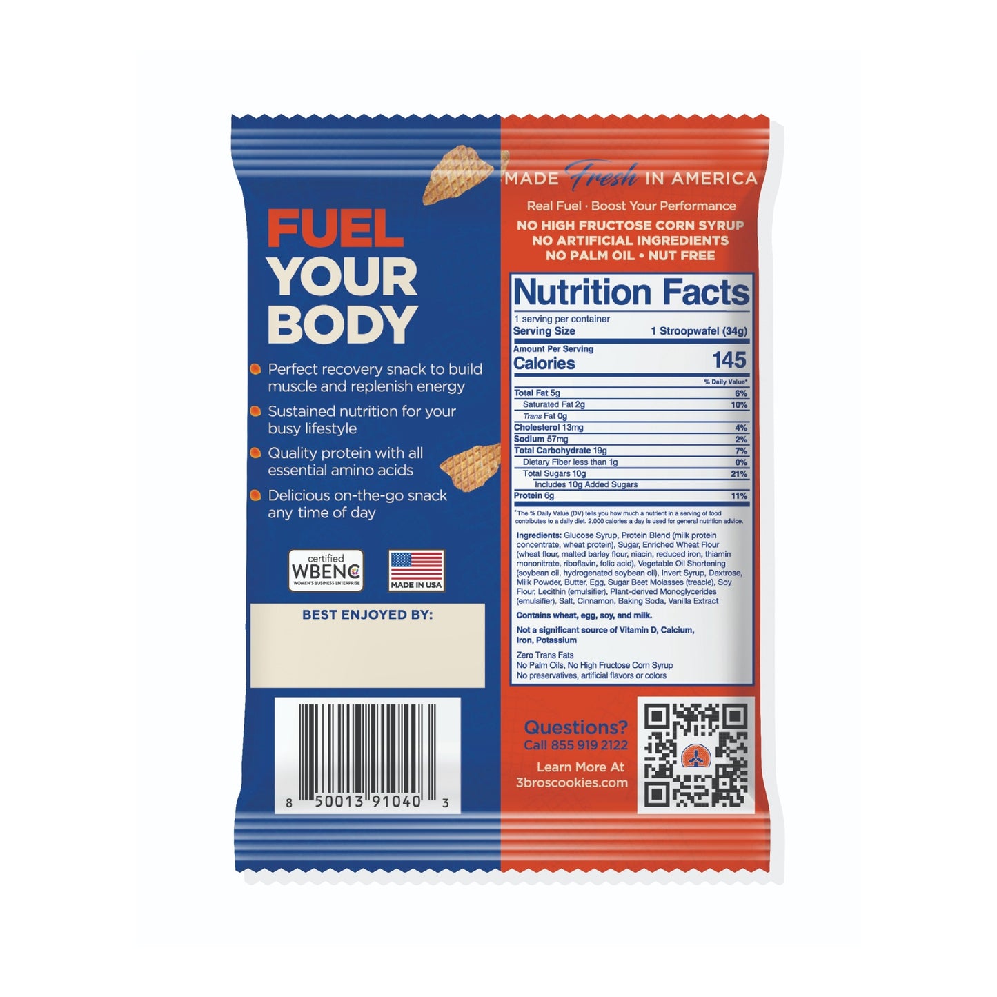 Protein Energy Caramel Stroopwafels - 20 Count