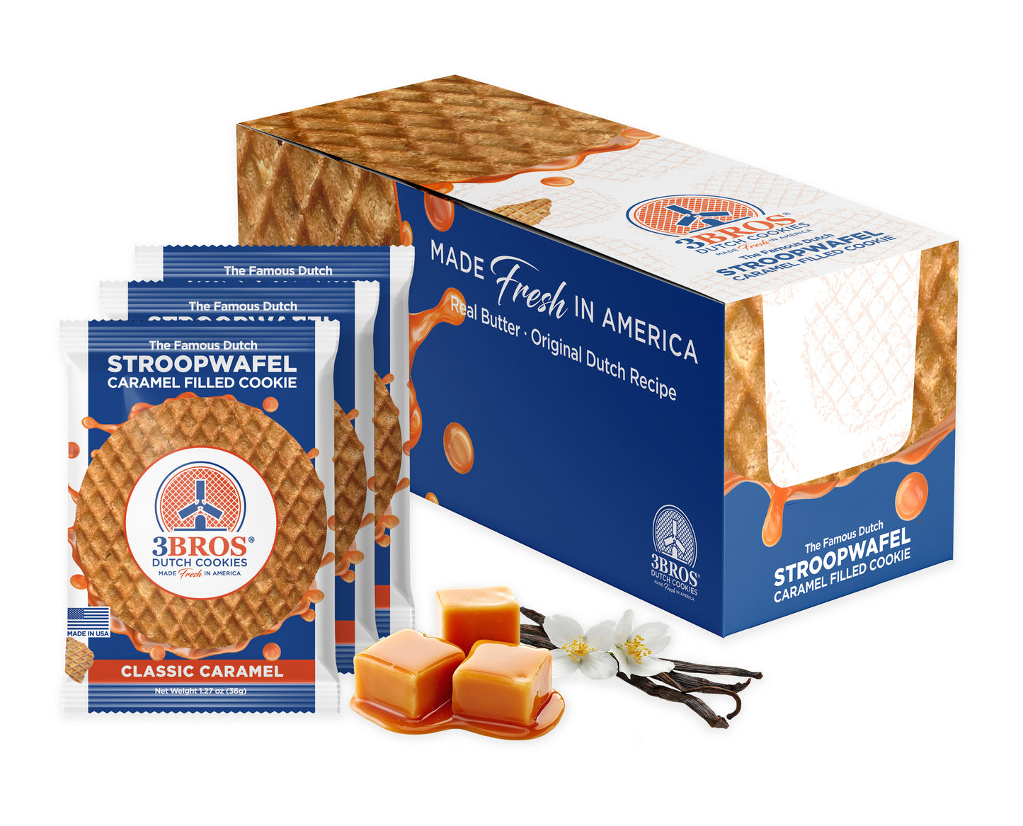 3Bros Classic Caramel Stroopwafels