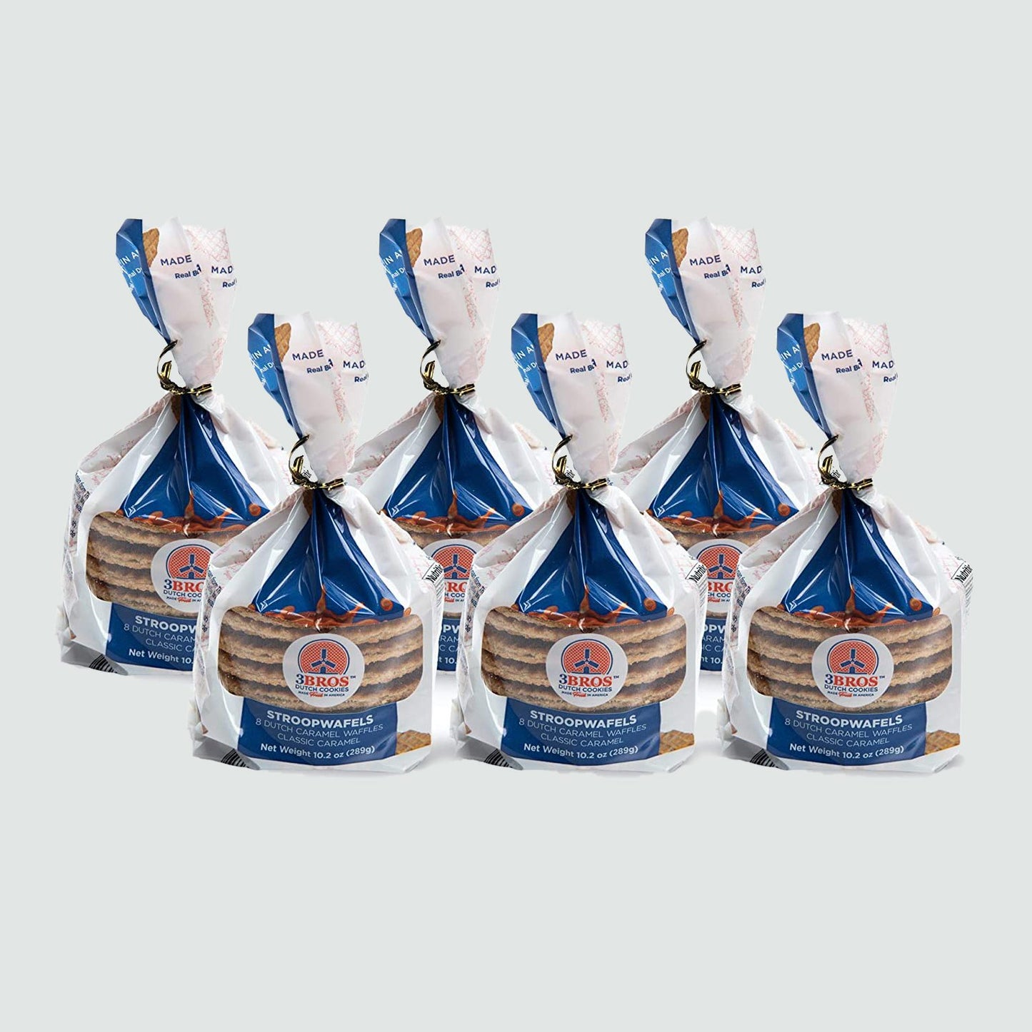 Classic Caramel Stroopwafels – 8‑Pack - Value Case of 6 bags
