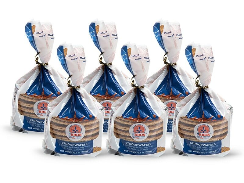 6 Bags containing 3Bros Stroopwafels