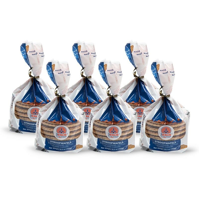 6 Bags containing 3Bros Stroopwafels