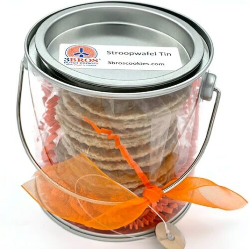 Clear Gift Tin with 3Bros Caramel Stroopwafels