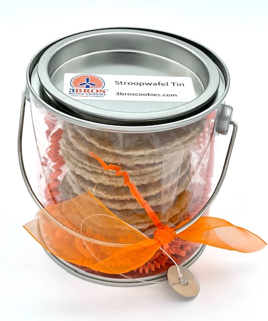Clear Gift Tin with 3Bros Caramel Stroopwafels
