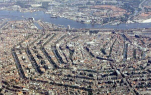 Aerial Picture of Amsterdam Canals