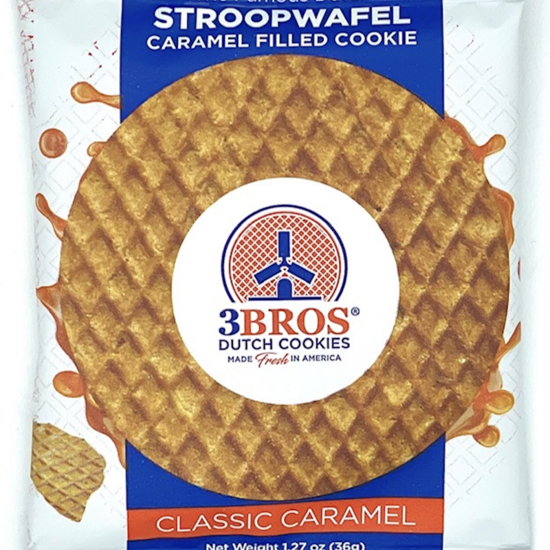 3Bros individually packaged Stroopwafel with Classic Caramel
