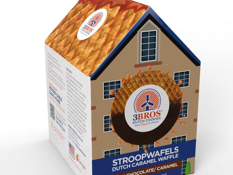 Dark Chocolate Dipped Stroopwafels in Amsterdam Canal House Box